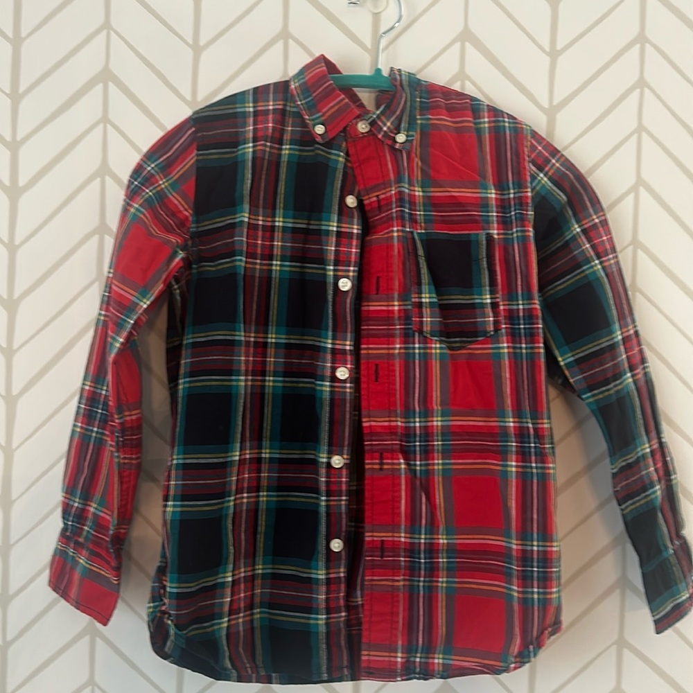 Gap kids boys plaid button down